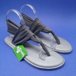 Sanuk Yoga Sling 2 Metallic Silver Gray Yoga Mat Sandals